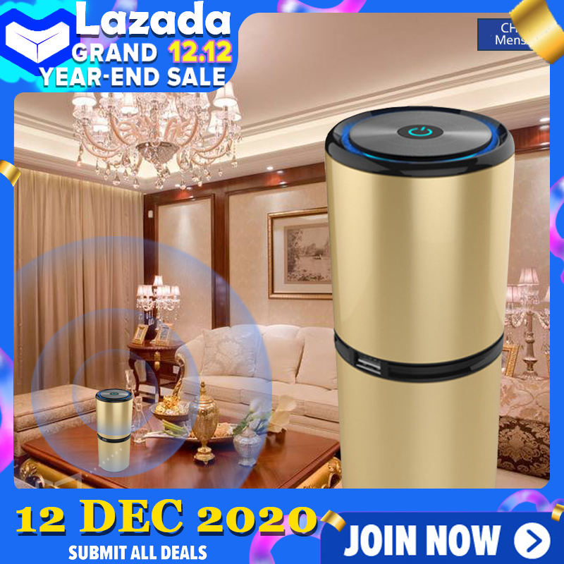 ใบ้ เครื่องฟอกอากาศในรถชาร์จ USB Air Purifier ฟอกมลพิษ กรองฝุ่น เครื่องฟอกอากาศที่เ เครื่องฟอกอากาศ กรองฝุ่น PM 2.5