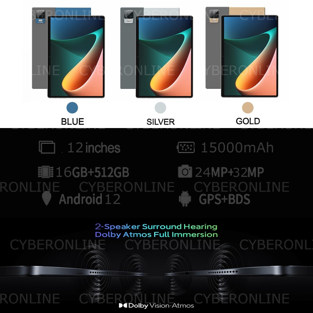 ภาพประกอบคำอธิบาย Realme Tablet P70 แท็บเล็ต 10.8 Inch Android 8.1 6GB RAM 128GB ROM สองซิม 4G LTE รองรับซิมการ์ดทุกเครื่อข่าย