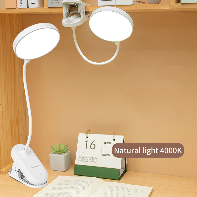 Table Lamp USB Rechargeable Desk Lamp With Clip_yyt
