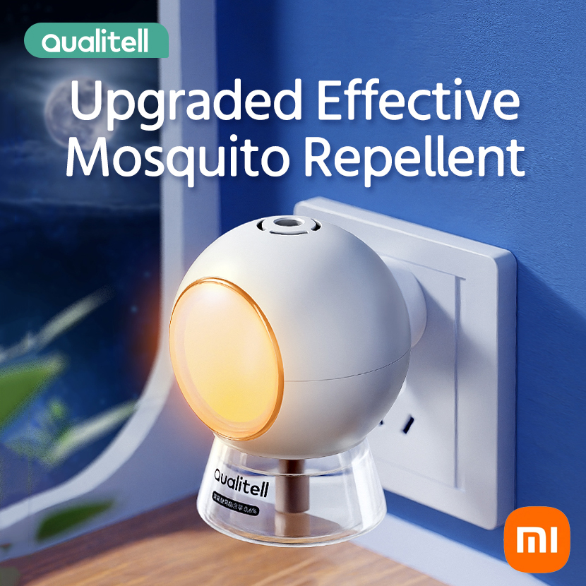 ยากันยุงเด็ก เครื่องไล่ยุงไฟฟ้า ปลั๊กเสียบไล่ยุง Xiaomi Qualitell P1 Electronic Mosquito Repellent นอนสบายทั้งคืน หัวปลั๊กเครื่องไล่ยุงและน้ำยาไล่ยุง ราคา 310 บาท*ส่งฟรี