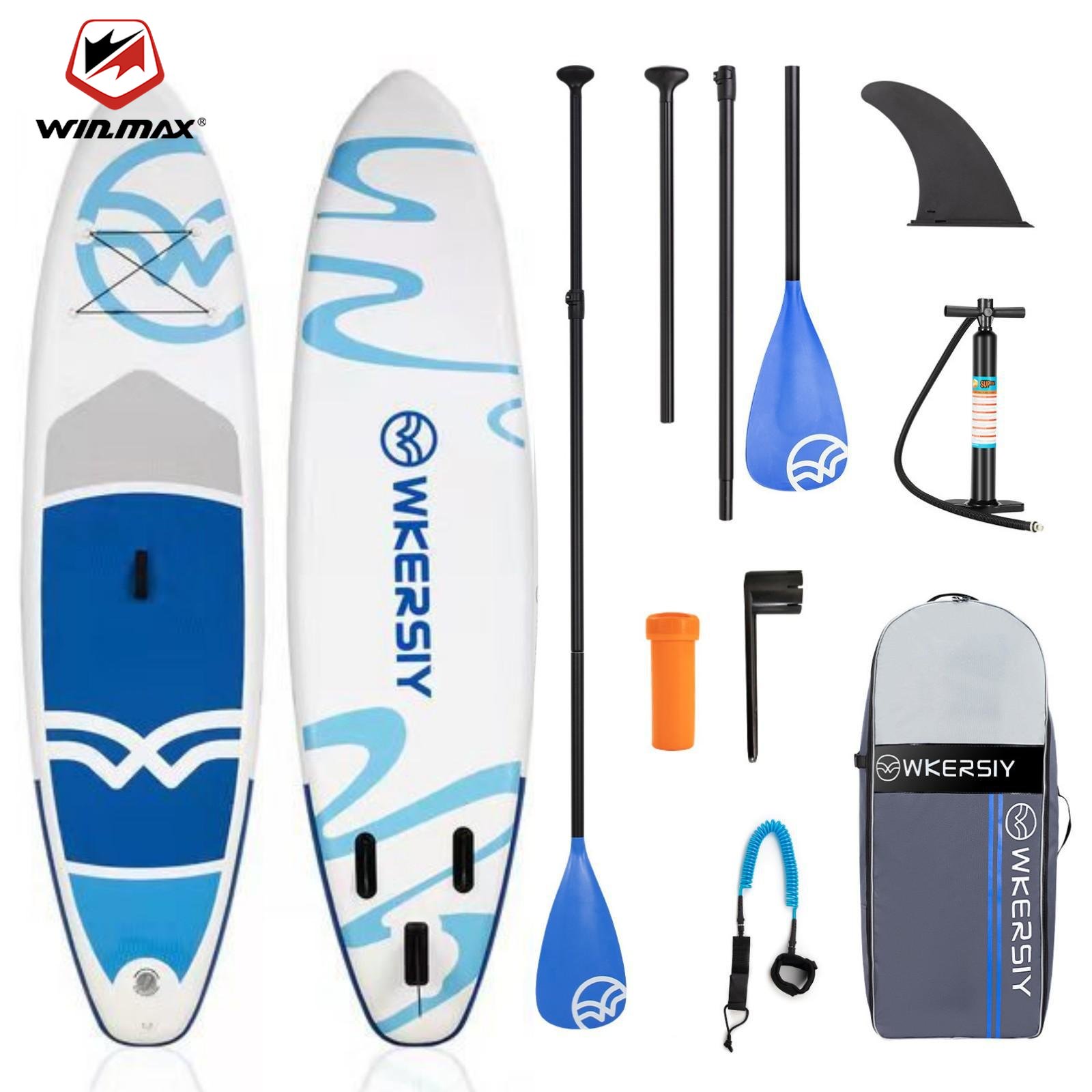 WINMAX Inflatable Stand Up Paddle Board น้ำไม่ลื่น SUP Board สำหรับทุกระดับทักษะ Surf Board with Air Pump Carry Bag เรือยืน ราคา 15,621 บาท*ส่งฟรี