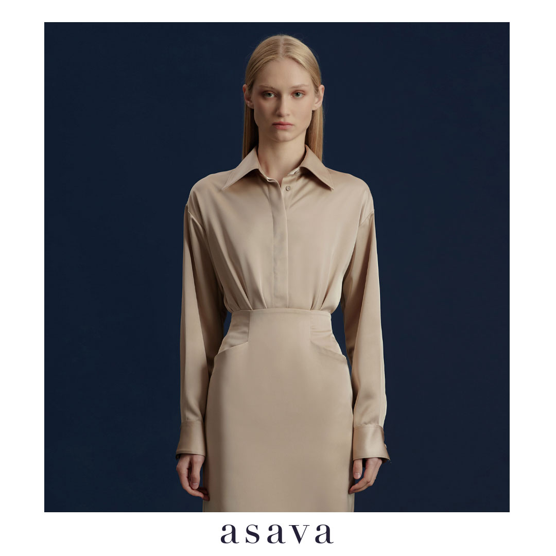 [asava aw24] Brynlee Classic Bodysuit Shirt เสื้อเชิ้ตบอดี้สูทผู้หญิง ทรงคลาสสิก แขนยาว กระดุมหน้า ราคา 8,600 บาท*ส่งฟรี