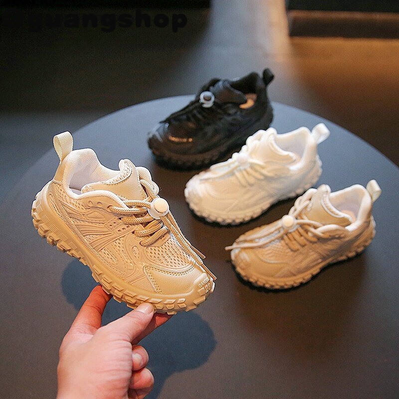 guangshop น้ำหนักเบาอินเทรนด์เด็กหญิงและเด็กชายรองเท้าลำลองทุกการแข่งขัน Drawstring นุ่มสบายแต่เพียงผู้เดียวเด็กรองเท้ากีฬา3-18ปีป้องกันการลื่น T22N06CC-87 ราคา  391 บาท*ส่งฟรี