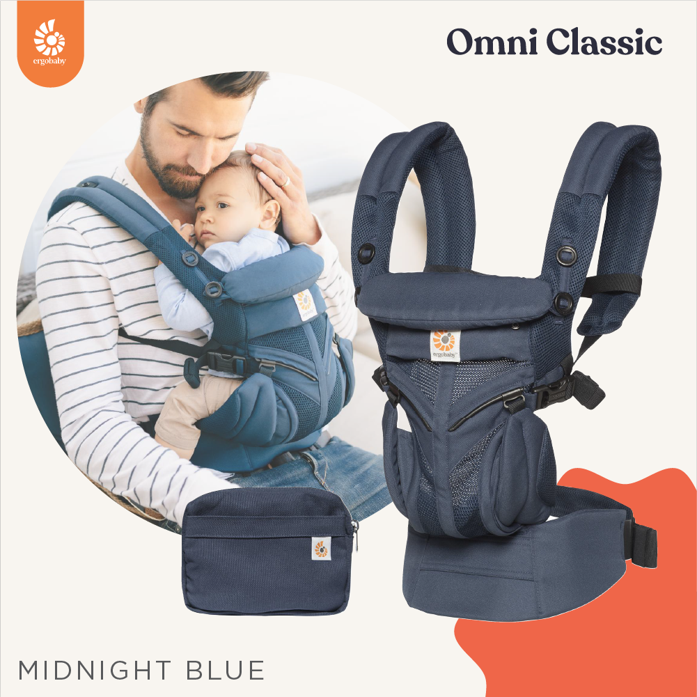 ผลิตภัณฑ์แม่และเด็ก Ergobaby เป้อุ้มเด็ก รุ่น Omni Classic (Omni 360) - สี Midnight Blue สำหรับ 0-48 เดือน รุ่น Classic ปรับได้ 4 ตำแหน่ง ลดอาการปวดหลัง กระจายน้ำหนักได้ดี มีประกัน 1 ปี ราคา 10,850 บาท*ส่งฟรี