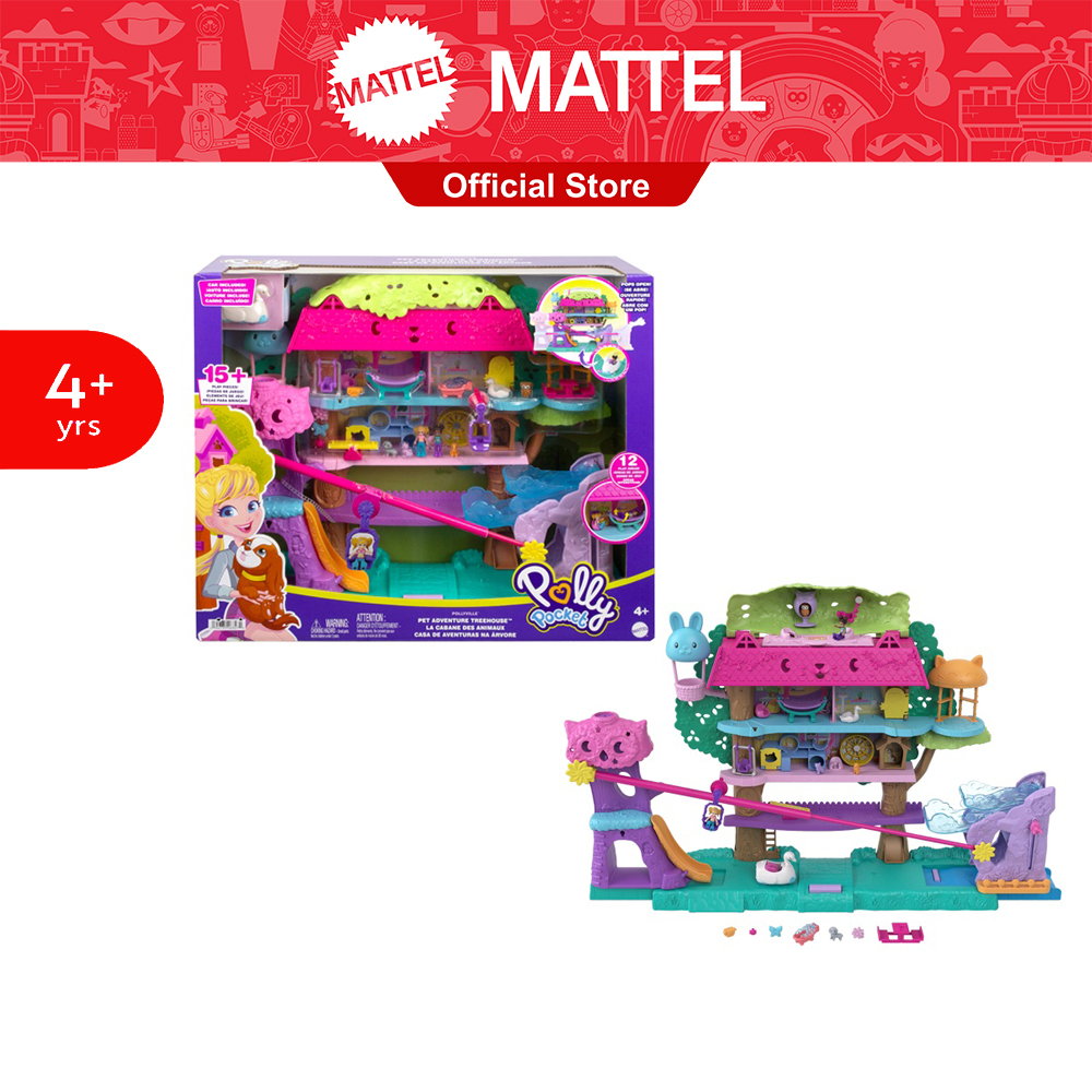 Polly Pocket Pollyville Pet Adventure Treehouse Playset-พอลลี่พ็อกเก็ต รุ่นพอลลี่วิลล์ เพลย์เซตบ้านต้นไม้แสนสนุก(HHJ06) ราคา 2,970 บาท*ส่งฟรี