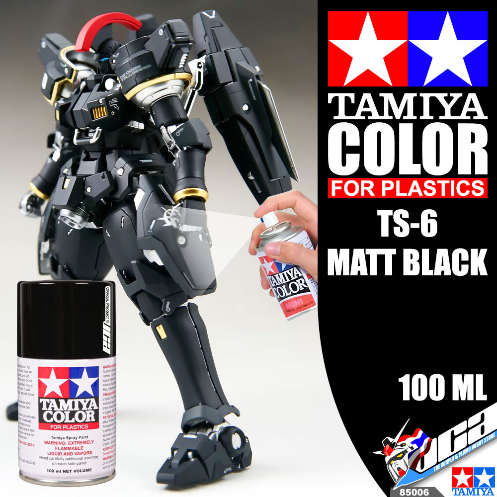 TAMIYA 85006 TS-6 MATT BLACK COLOR SPRAY PAINT CAN 100ML