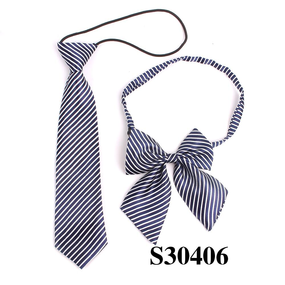 เนคไท เน็คไท โบว์ สำหรับเด็ก Rubber String Necktie For Girls and Boys Polyester Plaid Neck Tie for Children Suits Skinny Ties Slim Men Tie - 1 ชุดมี 2 ชิ้น