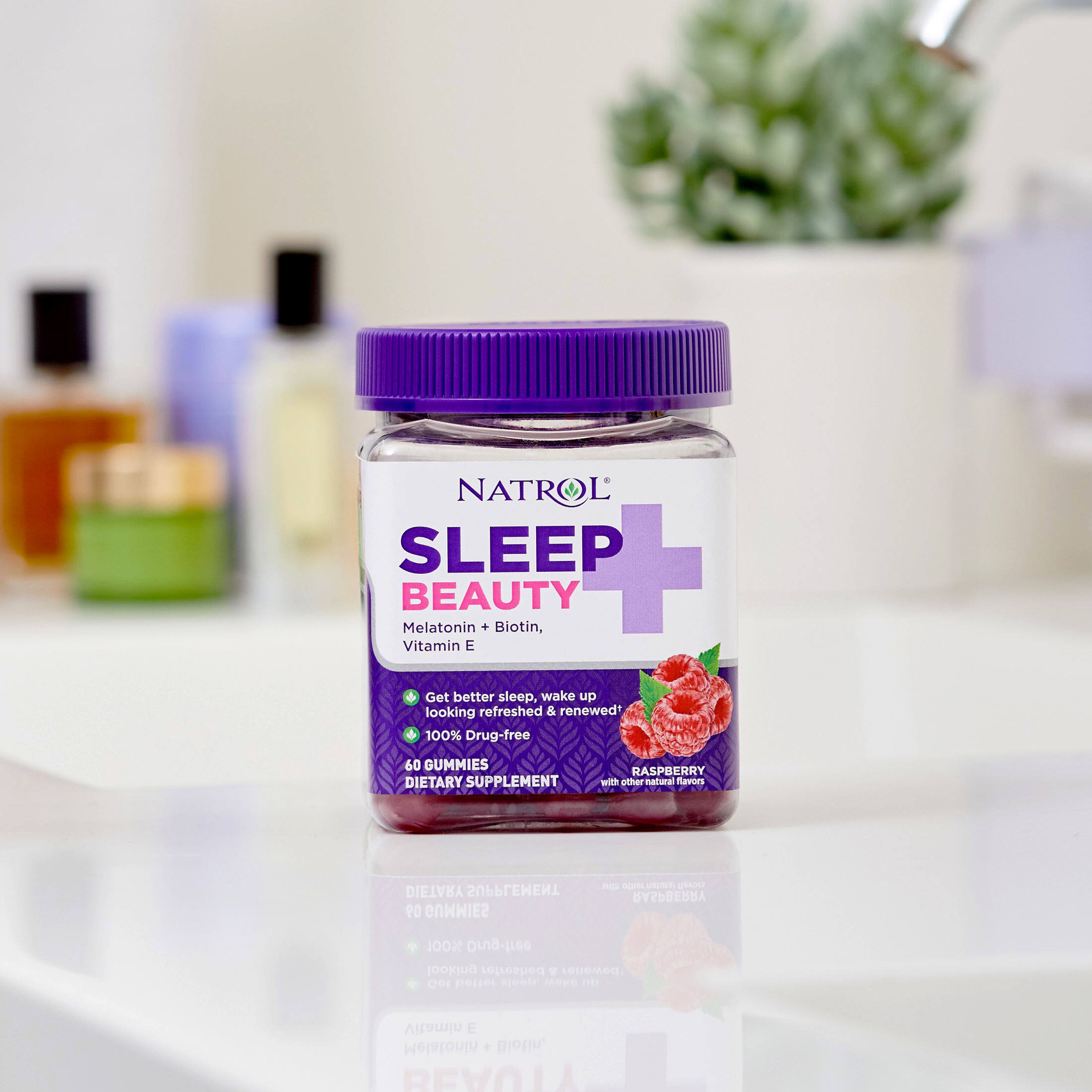 BONITA U ❤️ Natrol​ Sleep​ + Beauty Melatonin, Biotin, Vitamin E 60 Gummies  อาหารเสริมช่วยการนอนหลับ | Lazada.co.th
