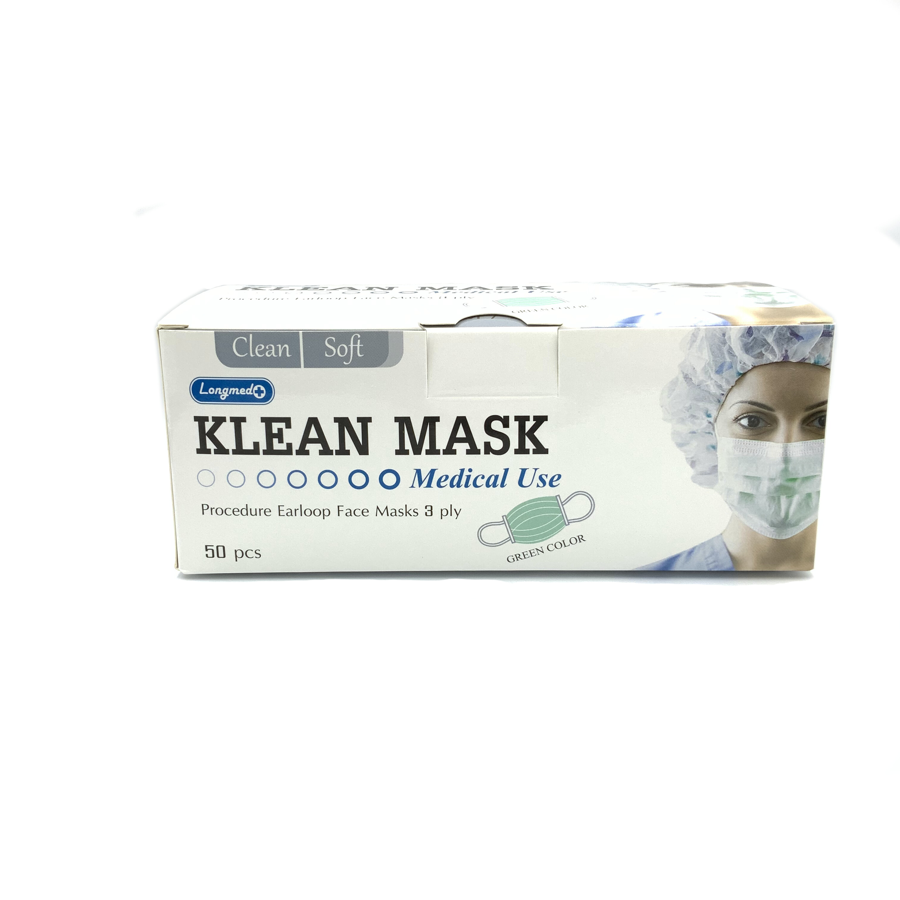 เกี่ยวกับ [ 2 กล่อง ]หน้ากากอนามัยทางการแพทย์ หน้ากากอนามัย Klean mask (Longmed) แมสทางการแพทย์ 2 กล่อง