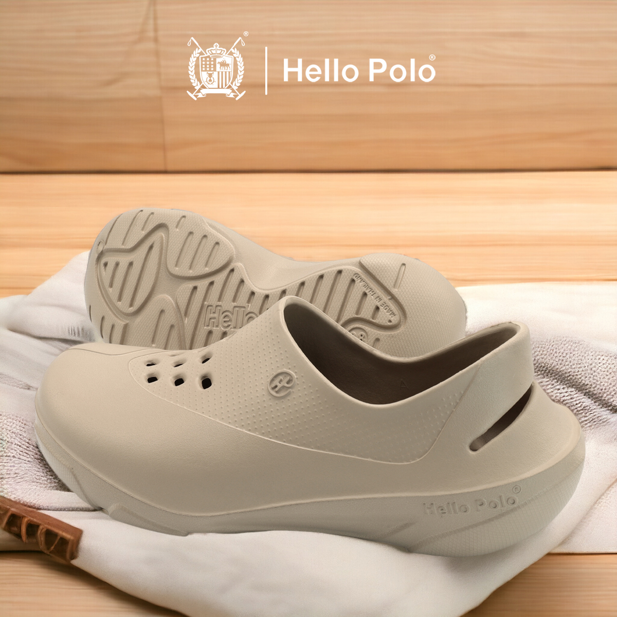 New product Hello Polo รุ่นใหม่ รองเท้าแตะลำลอง รองเท้าแบบสวม Unisex แฟชั่น สวมใส่สบาย รุ่น HP8024 Size 36 - 45 ราคา 229 บาท*ส่งฟรี