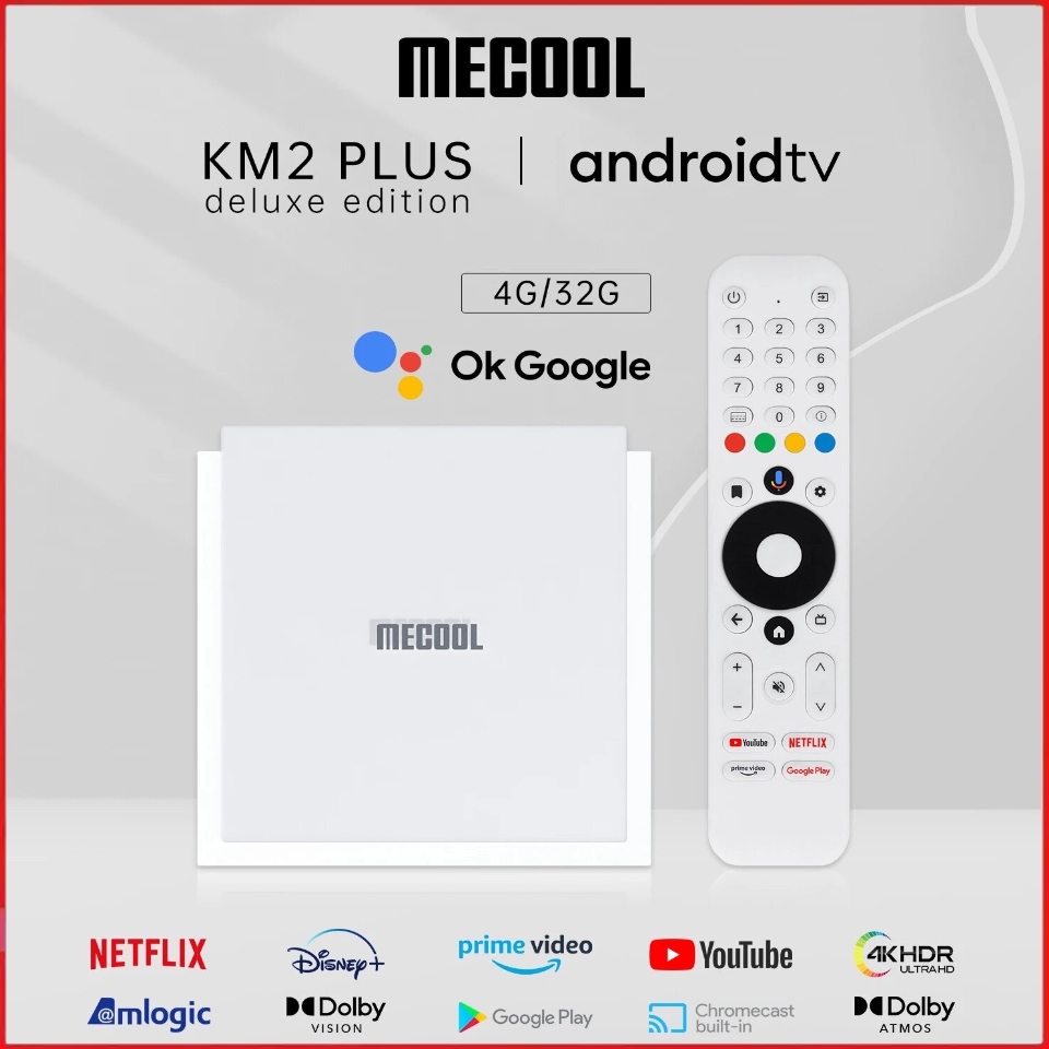 -สินค้าใหม่-Mecool KM2 PLUS Deluxe กล่อง Android TV box Ram 4GB/Rom 32GB รุ่นTOPสเป็คแรง ราคา 4,550 บาท*ส่งฟรี