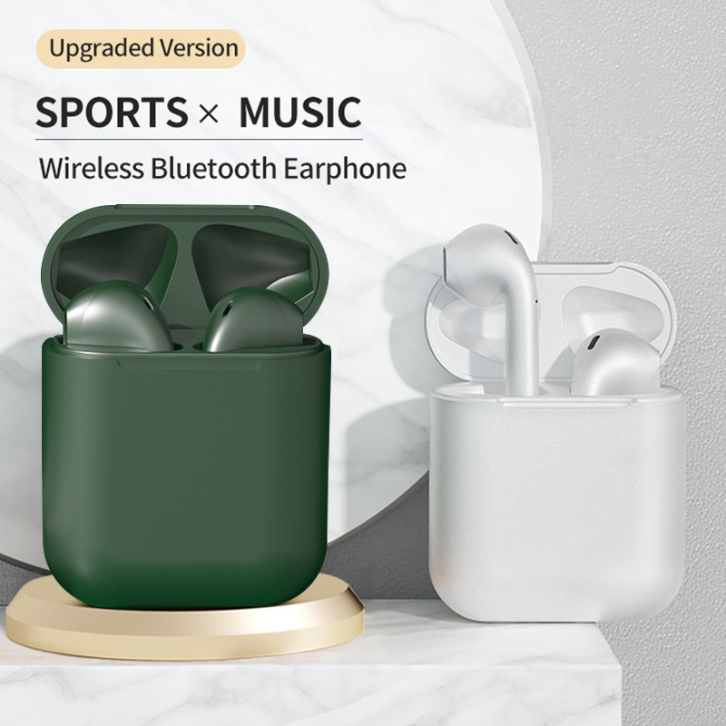 มุมมองเพิ่มเติมของสินค้า HUAQOO ต้นฉบับ inpods 12 TWS Macaron หูฟังบลูทู ธ ไร้สายที่มีสมาร์ทการควบคุมแบบสัมผัสสเตอริโอหูฟังสำหรับ iPhone ซัมซุง Oppo Vivo หัวเว่ยโทรศัพท์
