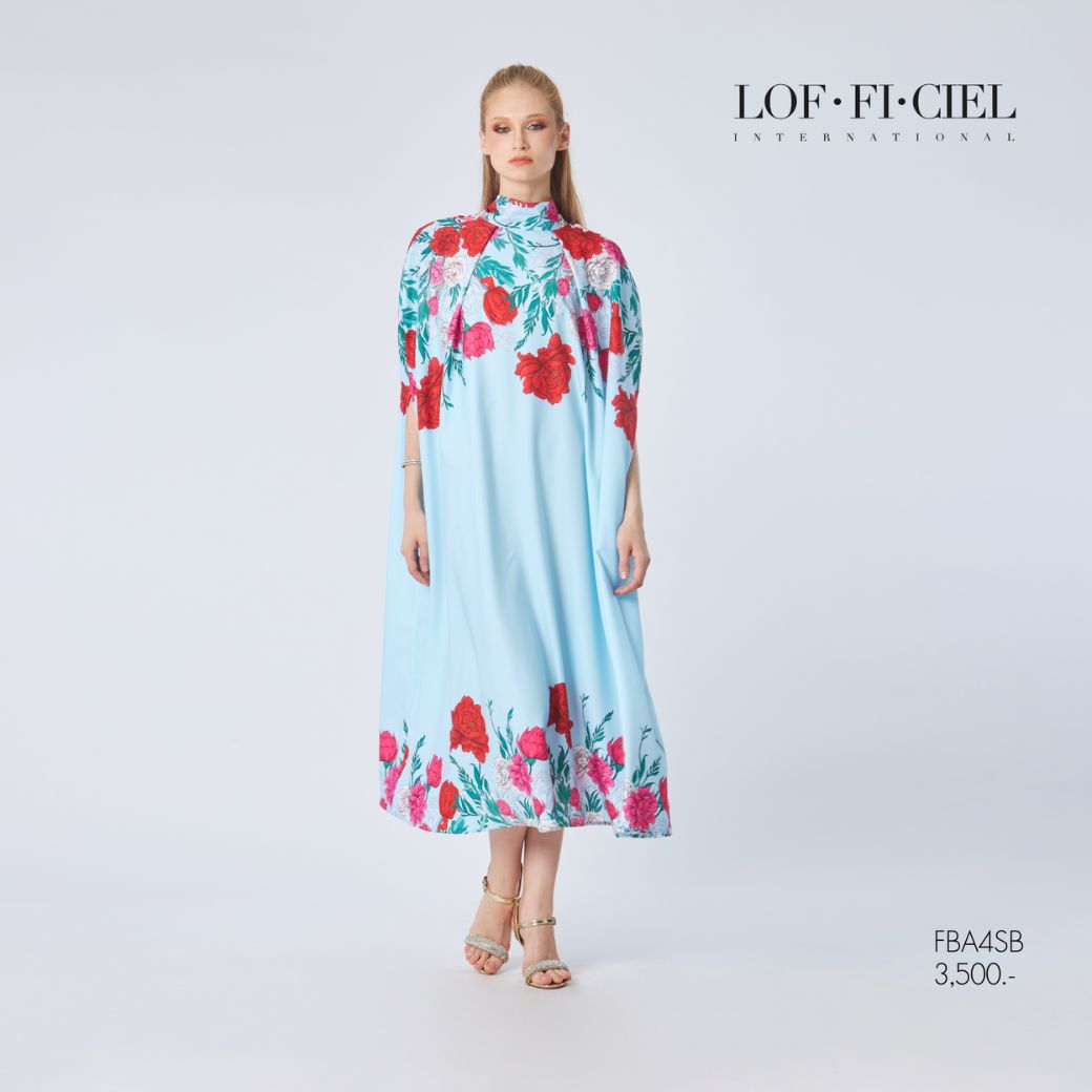 LOF-FI-CIEL MaxiDress AquamarineRose เดรสยาว ทรงหลวมแขนเลย สีฟ้า FBA4SB ราคา 3,500 บาท*ส่งฟรี