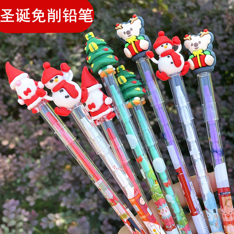 พร้อมส่ง???? ดินสอเปลี่ยนไส้คริสมาสต์ไว้แจกเด็ก ปากกาคริสมาสต์