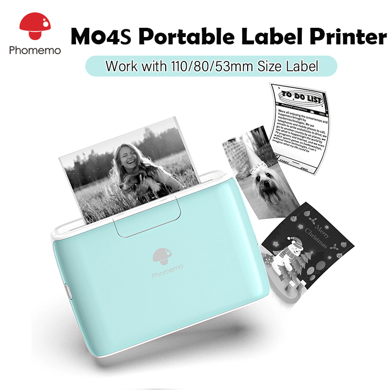 Phomemo M04S 304DPI Thermal Label Printer,Bluetooth Portable Sticker Maker Machine,Great For Barcode,Waybill,Notes,Photos ราคา 2,639 บาท*ส่งฟรี