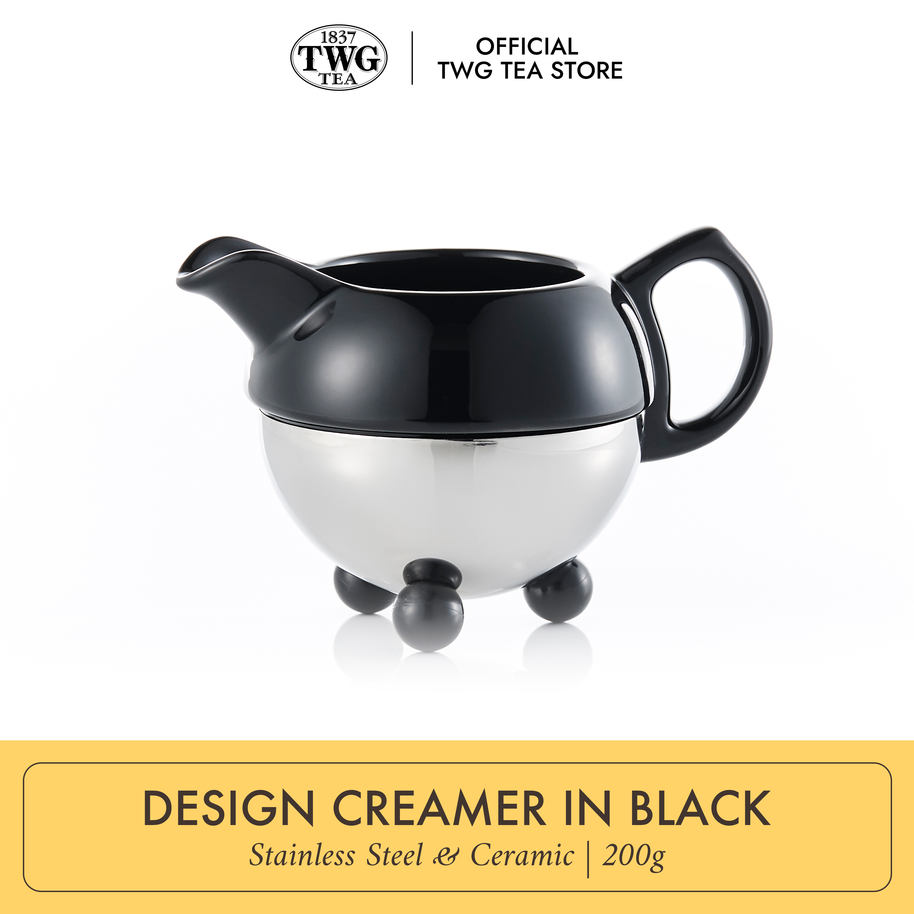 TWG Tea | TWG Tea Design Creamer in Black ราคา 2,901 บาท*ส่งฟรี