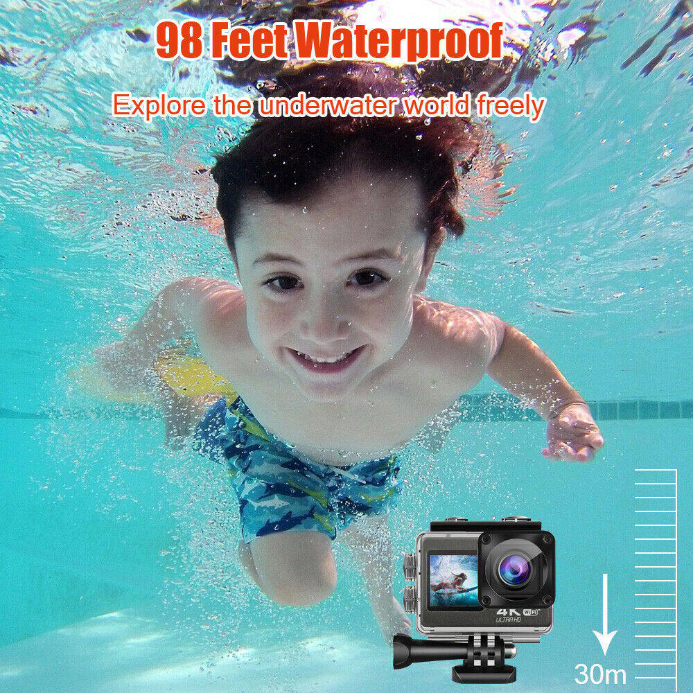 ภาพที่ให้รายละเอียดเกี่ยวกับ Nanotech 2013 กล้องกันน้ำ ถ่ายใต้น้ำ พร้อมรีโมท Sport camera Action camera 4K Ultra HD waterproof WIFI FREE Remote - แบตอึดที่สุดในไทยถึง 1350 Mha