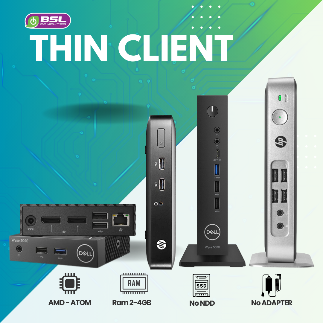 Thin Client มือสอง พร้อมส่ง HP T620, T420, Dell Wyse 3040 เหมาะสำหรับสายช่าง คอมมือสอง USED Computer ราคา 350 บาท*ส่งฟรี