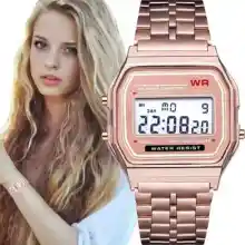 ภาพขนาดย่อสินค้านาฬิกาดิจิตอล นาฬิกาแฟชั่น นาฬิกาข้อมือ ผู้หญิง สายสแตนเลส (พร้อมส่ง) AW059