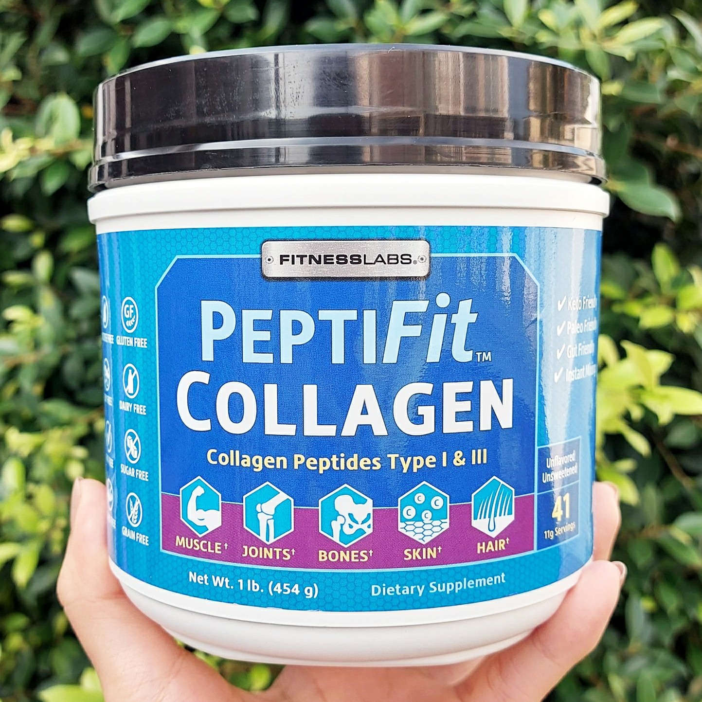 คอลลาเจน เปปไทด์ PeptiFit Collagen Peptides Type 1&3 454 g (FitnessLabs®) ราคา 2,998 บาท*ส่งฟรี