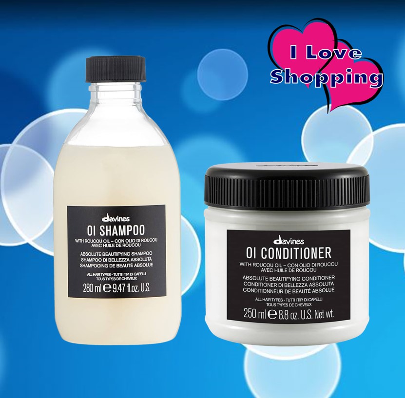 Davines OI Shampoo 280 ml/Conditioner 250 ml แชมพู ครีมนวดผม​ ปราศจากสารซัลเฟต และพาราเบน เน้นความเงางาม ราคา 880 บาท*ส่งฟรี