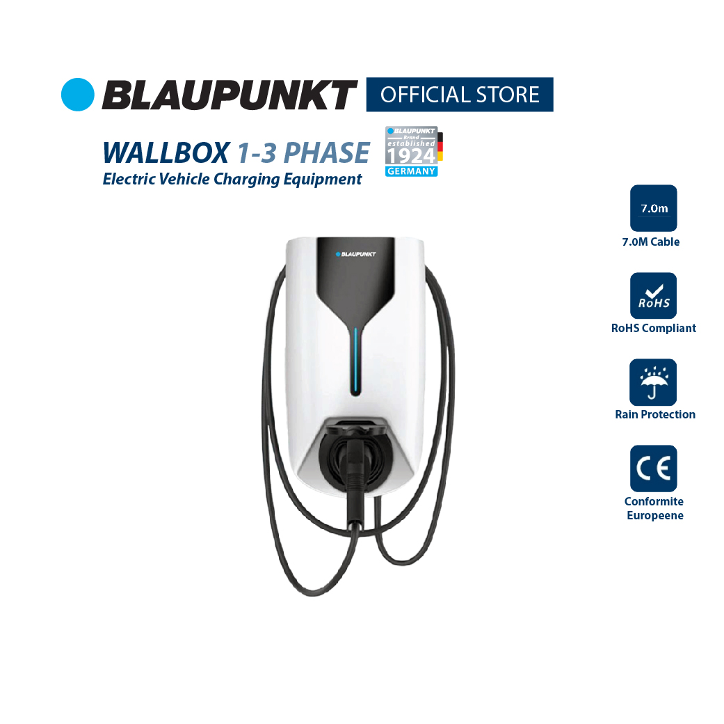 BLAUPUNKT เครื่องชาร์จรถยนต์ไฟฟ้า ELECTRIC VEHICLE CHARGING EQUIPMENT รุ่น BP-AC100 / BP-AC300 สำหรับรถยนต์ไฟฟ้าทุกรุ่น ราคา 19,900 บาท*ส่งฟรี