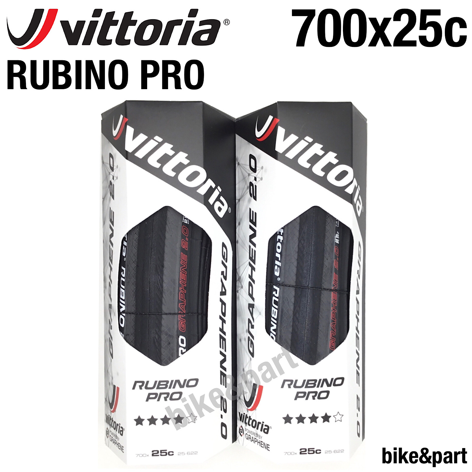 มุมมองเพิ่มเติมของสินค้า ยางนอกเสือหมอบ Vittoria R Pro G2.0 700x25c / 2เส้น (แถมยางใน 2เส้น)