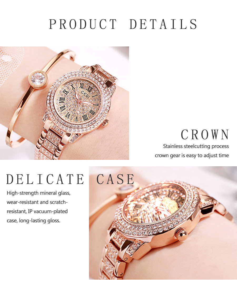รูปภาพเพิ่มเติมเกี่ยวกับ นาฬิกาข้อมือ GEDI รุ่น 2945 Women Fashion watches ของแท้ นาฬิกาแฟชั่น พร้อมส่ง (มีการชำระเงินเก็บเงินปลายทาง) Casual Bess Watch