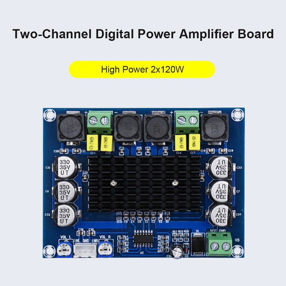 ภาพประกอบคำอธิบาย [ส่งด่วนในกรุงเทพ]TPA3116D2 Dual-channel Stereo High Power Digital Audio Power Amplifier Board 2x120W XH-M543 แอมป์จิ๋ว12vแรงๆแอมจิ๋วบลูทูธแอมป์จิ๋วโมดูลบลูทูธ