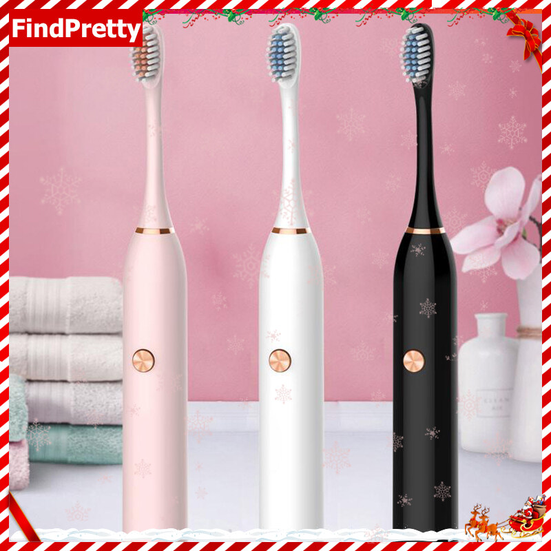 นครพนม FindPretty แปรงสีฟันไฟฟ้ากันน้ำ การสั่นสะเทือนความถี่สูง Sonic แปรงสีฟัน Electric Adult Waterproof Toothbrush Oral Hygiene Dental Care Toothbrush