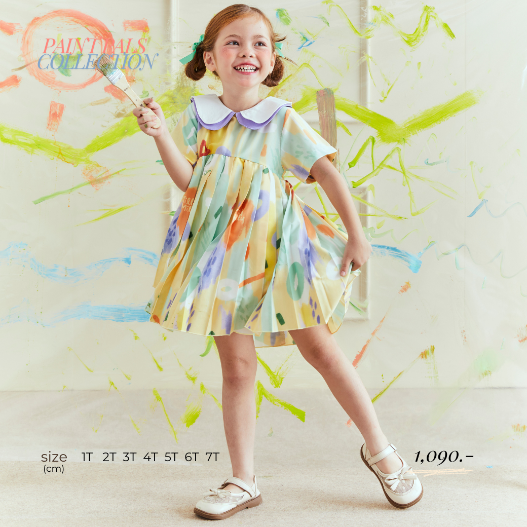 Tilly Milly ชุดกระโปรงทรงพลีท -Paint pals collection ราคา 1,090 บาท*ส่งฟรี