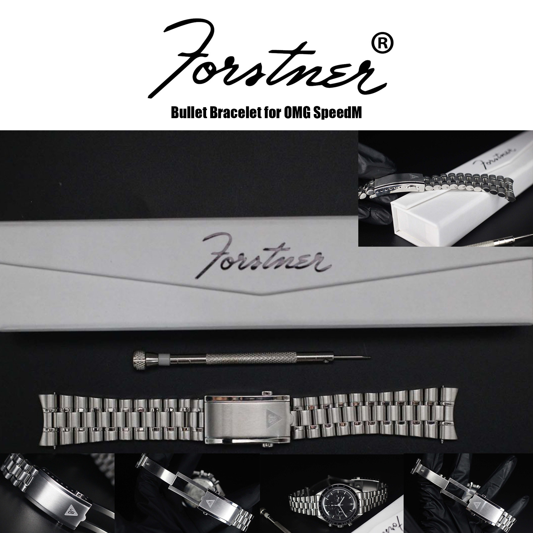 Forster Bullet Bracelet for Omega Speedmaster Steel Watch Band ราคา 8,500 บาท*ส่งฟรี