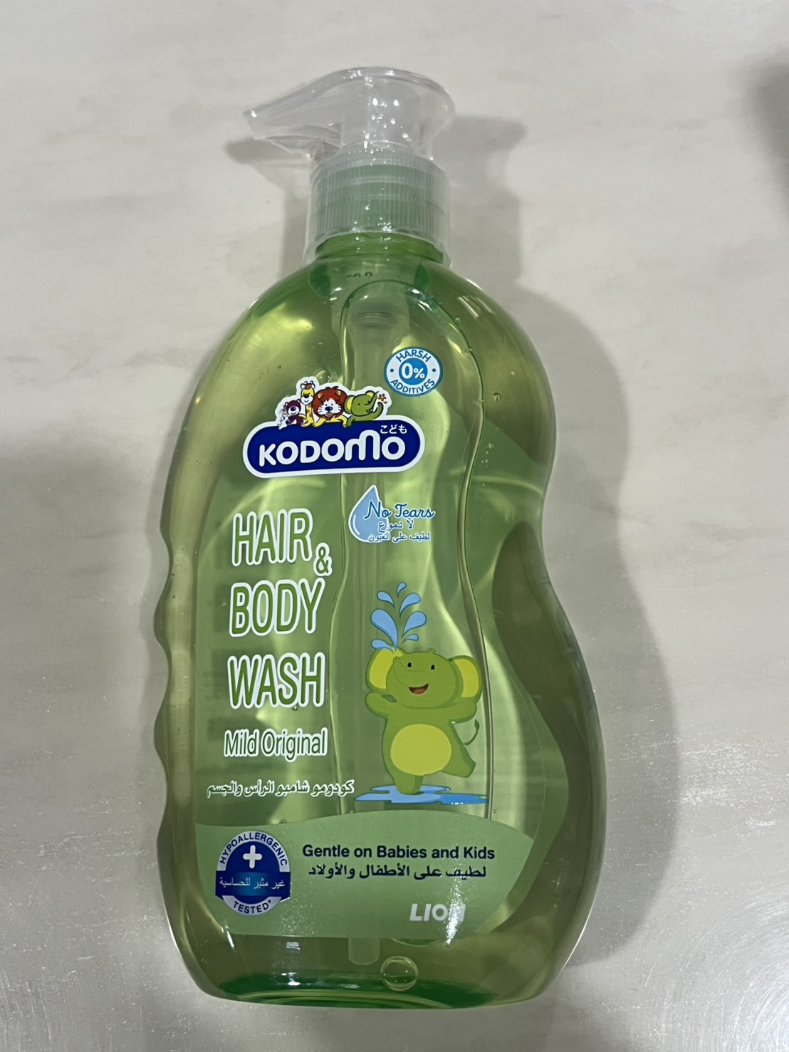 Kodomo Mild Original Liquid Shampoo, Kodomo Hair & Body Wash, Pump Bottle, 400 Ml. Light Green ราคา 95 บาท*ส่งฟรี