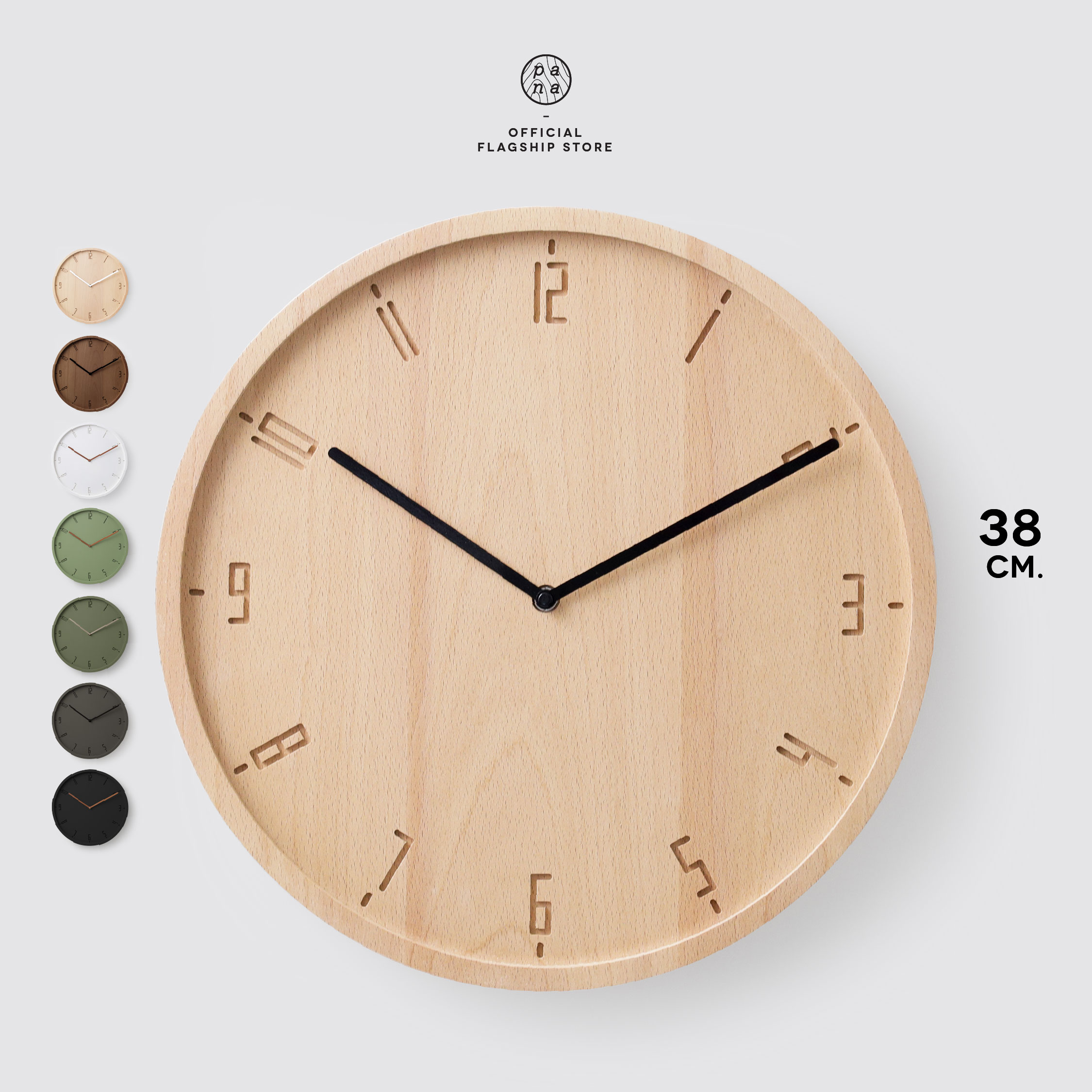 Pana Objects Timy-C 38cm Wall Clock Wall Clock Smooth Running Movement No Noise ราคา 3,490 บาท*ส่งฟรี
