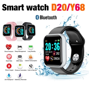 ภาพหน้าปกสินค้าD20 นาฬิกาสมาร์ทWaterproof Smart Watchสัมผัสได้เต็มจอ วัดชีพจร ความดัน นับก้าว นาฬิกา Y68 watch For Ios Android ซึ่งคุณอาจชอบราคาและรีวิวของสินค้านี้