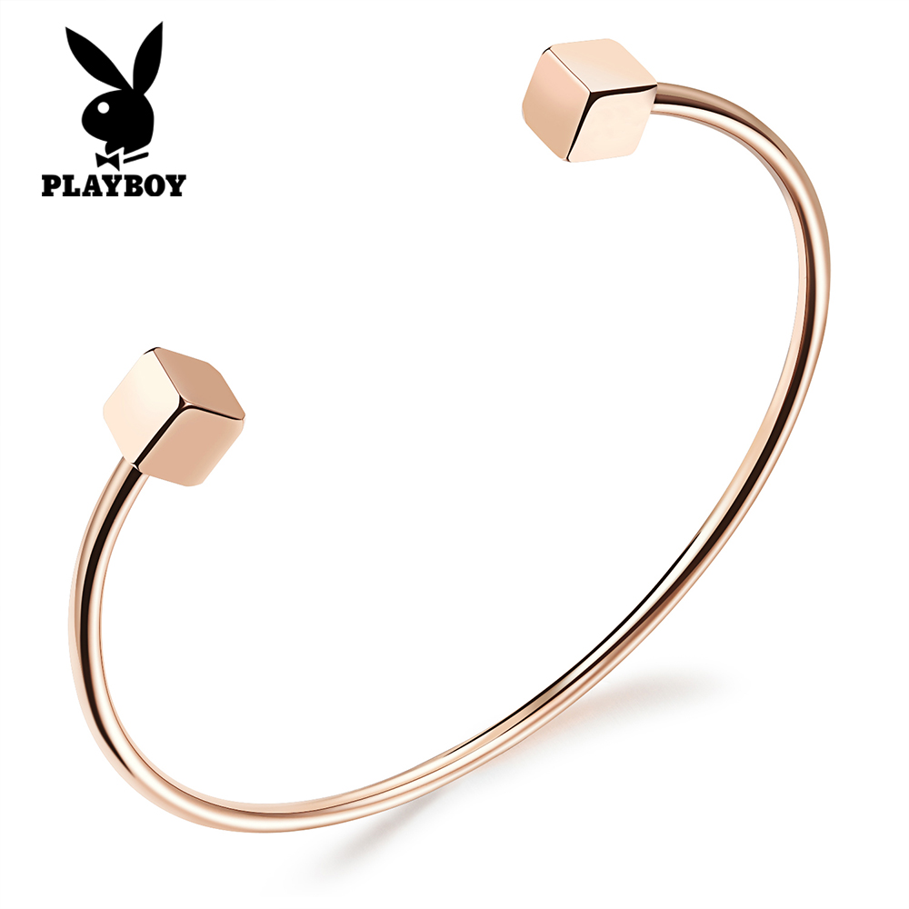 Playboy Rose Gold Bracelet, Fashionable, Elegant, Korean Style, Bracelet with Free Gift Box ราคา 320 บาท*ส่งฟรี