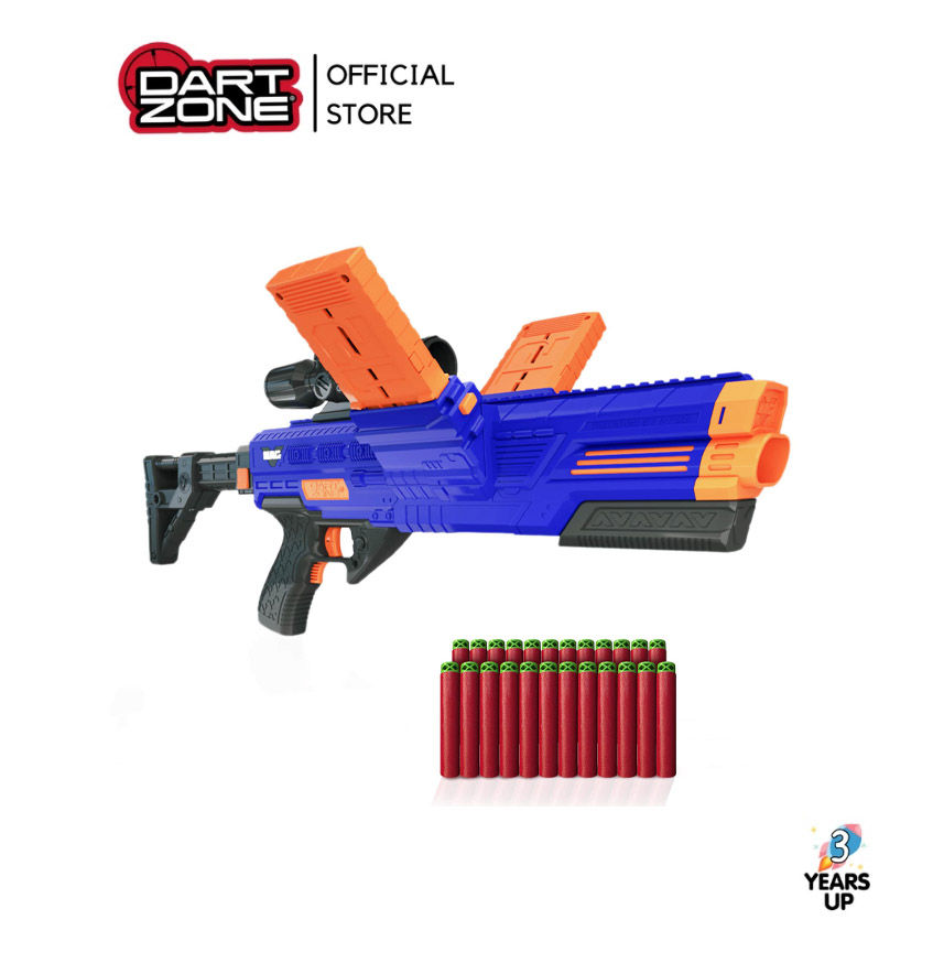 DART ZONE® Vulcanator Double Magazine Dart Blaster (Ready to Ship from Official Store in Thailand) Adventure Force soft-bullet gun toy battle game ราคา 1,832 บาท*ส่งฟรี