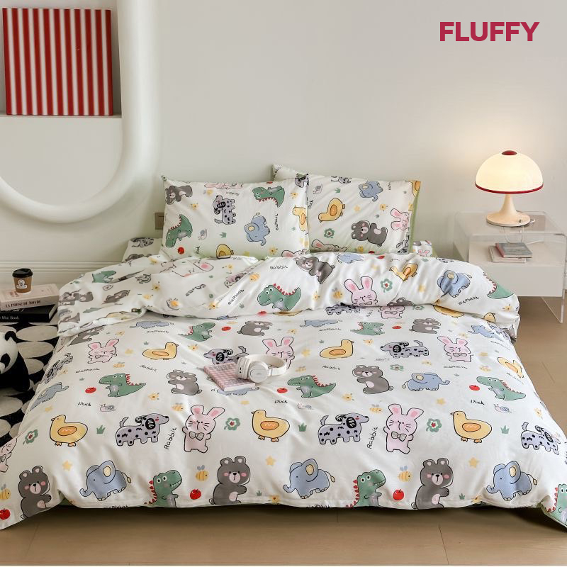 Fluffy ชุดผ้าปูที่นอนไม่รวมผ้านวม ผ้า cotton คอลเลคชั่น Dreamy ราคา 499 บาท*ส่งฟรี