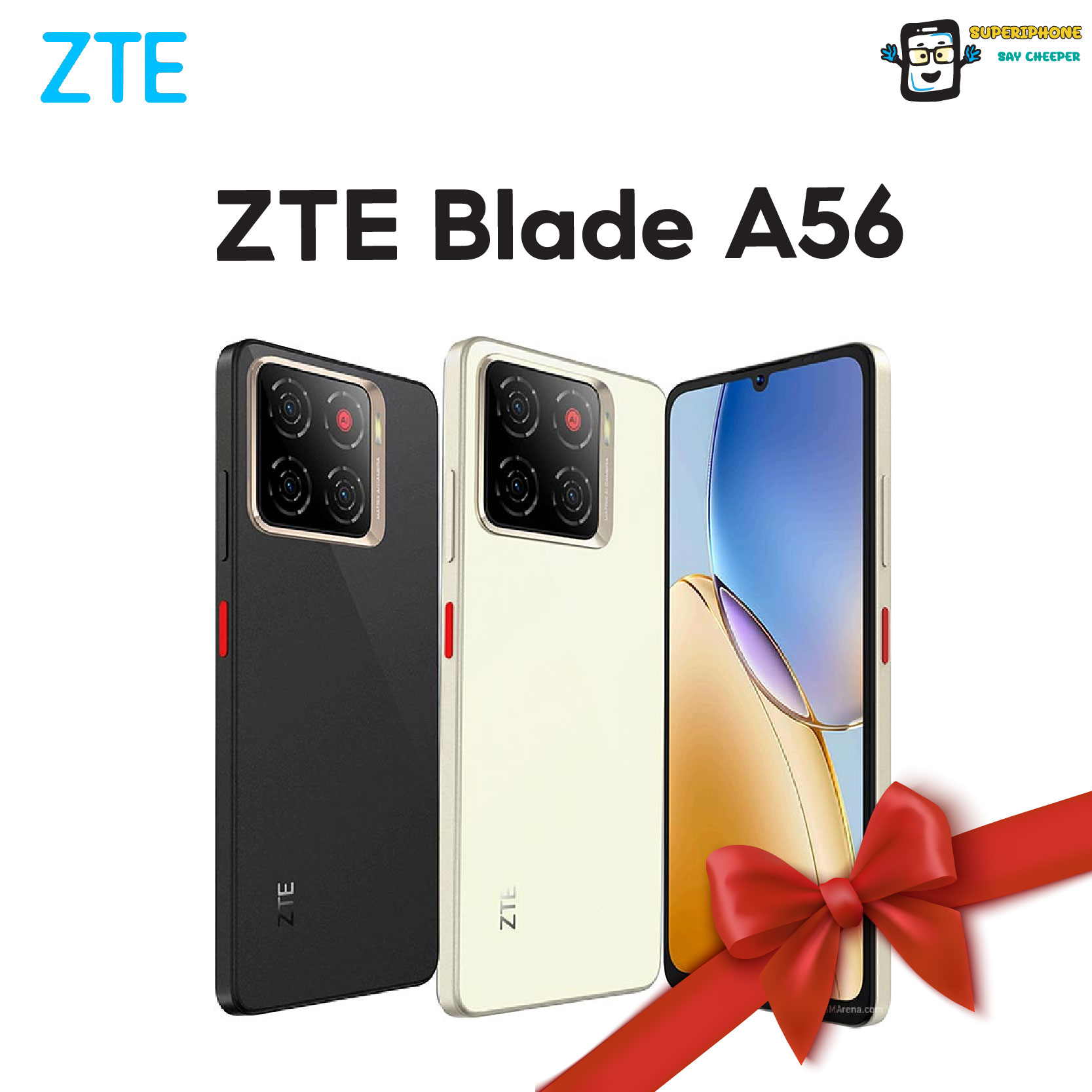 ZTE Nubia A56 (4+128GB) จอ 6.75 I เต็มที่ทุกไลฟ์สไตล์ ครบจบในเครื่องเดียว ราคา 2,592 บาท*ส่งฟรี