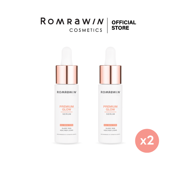 [1 Get 1 Free]Romrawin Premium Glow Serum12Ml. (Expires 221026) Serum to Reduce Dark Spots. Adjust Skin Tone to Be Even. ราคา 1,100 บาท*ส่งฟรี
