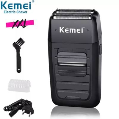 XXL Electric Shaver Kemei KM-1102 เครื่องโกนหนวด เครื่องโกนหนวดไฟฟ้า ที่โกนหนวด โกนหนวดไฟฟ้า พร้อมที่กันจอน แบบชาร์จไฟ วัสดุทำจาก abs+สแตนเลส โกนได้ต่อเนื่อง 45 นาที กันน้ำ ปลอดภัย