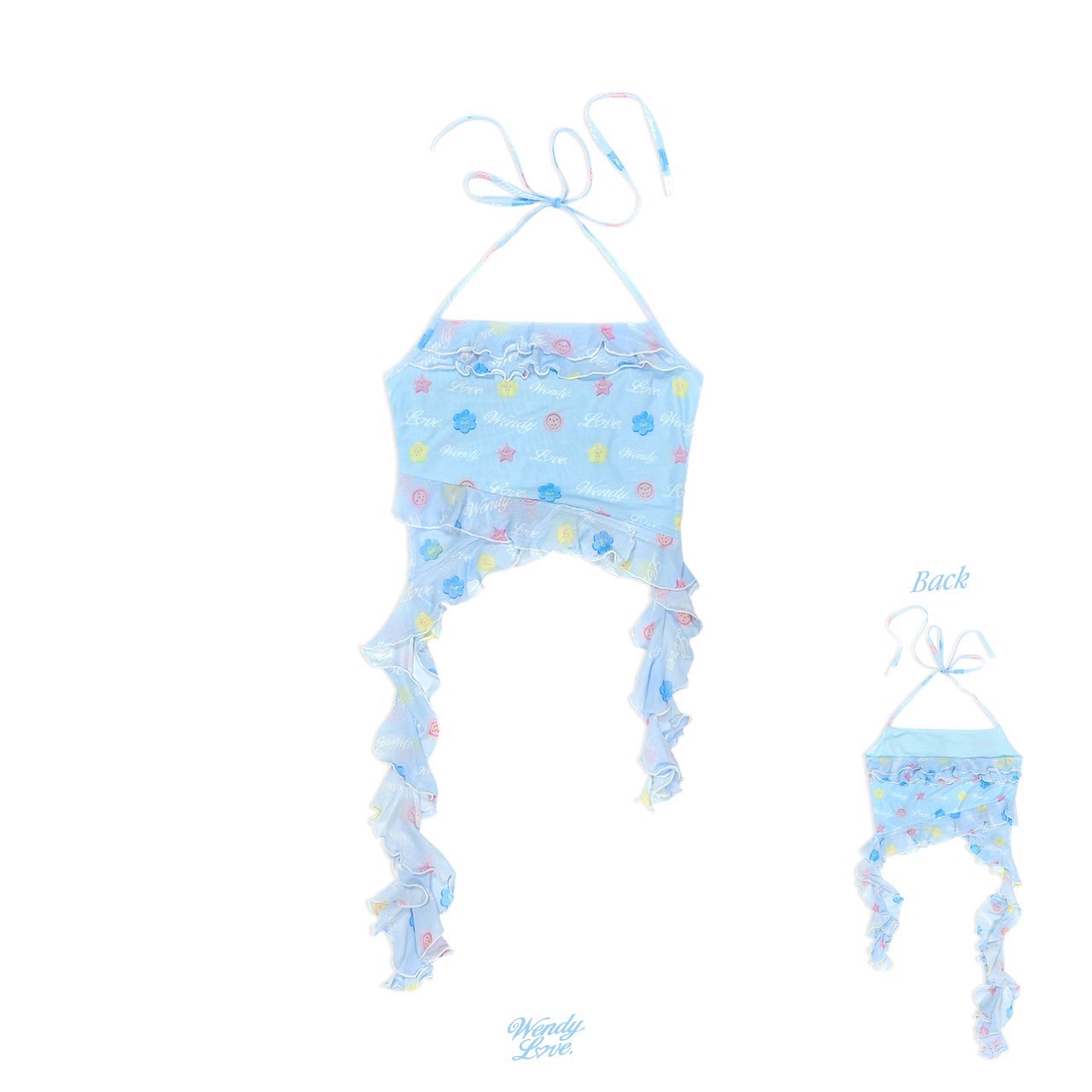 WENDYLOVE | Button Heart Ruffle Tank Top เสื้อคล้องคอ สุดน่ารัก ราคา 690 บาท*ส่งฟรี