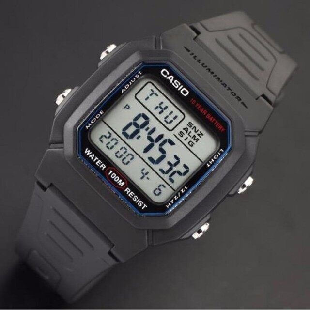 มุมมองเพิ่มเติมของสินค้า CASIO นาฬิกาข้อมือผู้ชาย สายเรซินสีดำ รุ่น W-800H-1A (สินค้าขายดี) - มั่นใจ ของแท้ 100% รับประกันสินค้า 1 ปีเต็ม