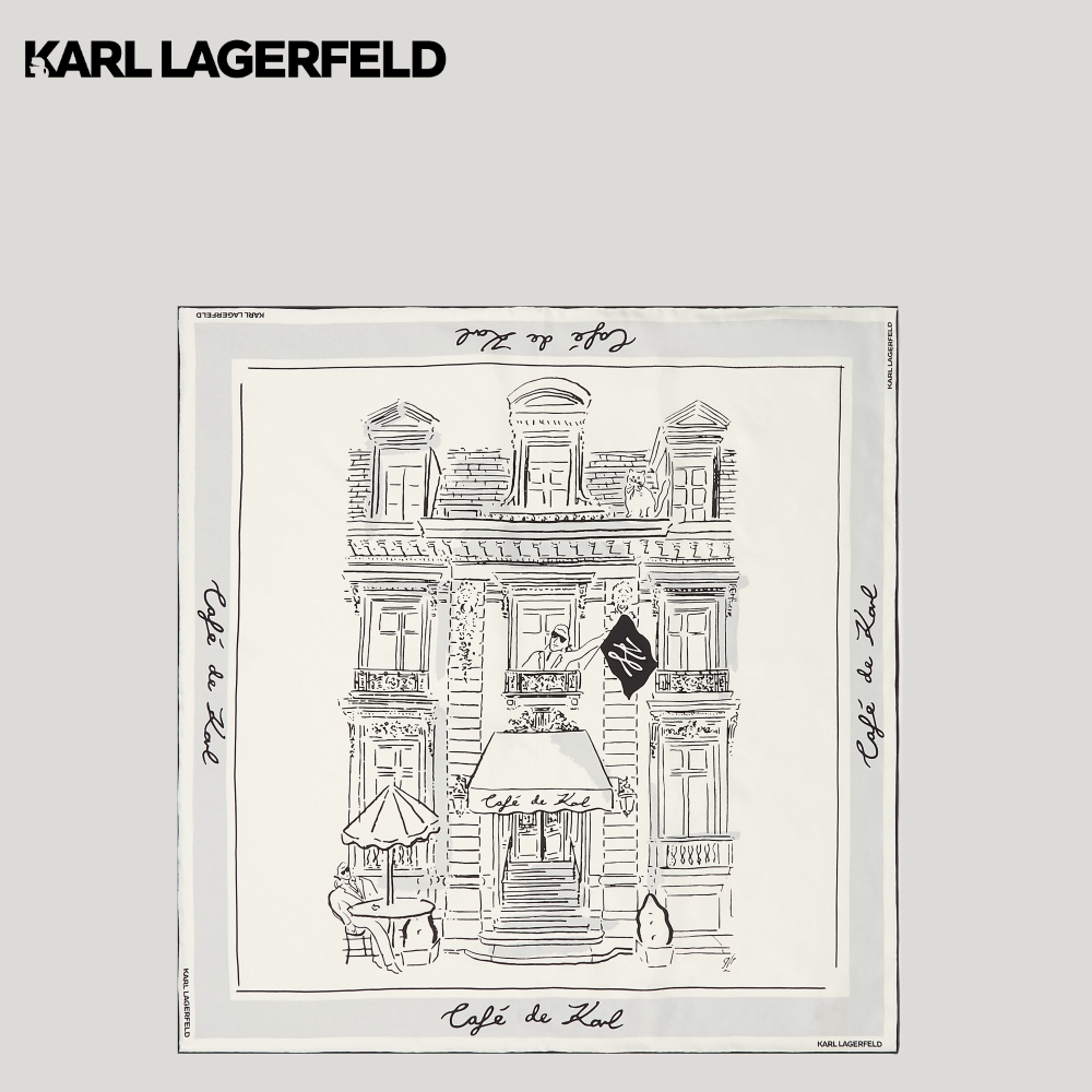 KARL LAGERFELD - KL X JORGE PARRA SMALL SILK SCARF A2W33071 ราคา 5,150 บาท*ส่งฟรี