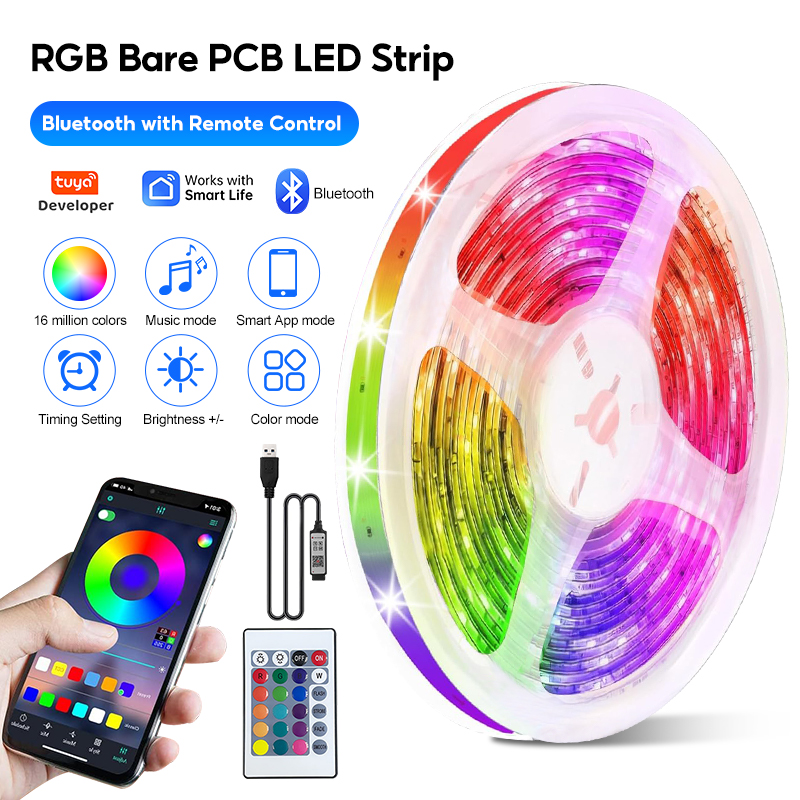 Meegoo Color-Changing String Lights Via the Tuya Rgb App, Rainbow Lights with Remote Control. ราคา 99 บาท*ส่งฟรี