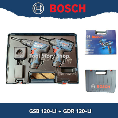Bosch Combo set (Bosch GDR 120 LI + GSB 120 LI 12V Combo Kit) GSB 120 Li เป็นสว่านกระแทกเจาะปูนได้ Bosch Combo set (Bosch GDR 120 LI + GSB 120 LI 12V Combo Kit) GSB 120 Li เป็นสว่านกระแทกเจาะปูนได้