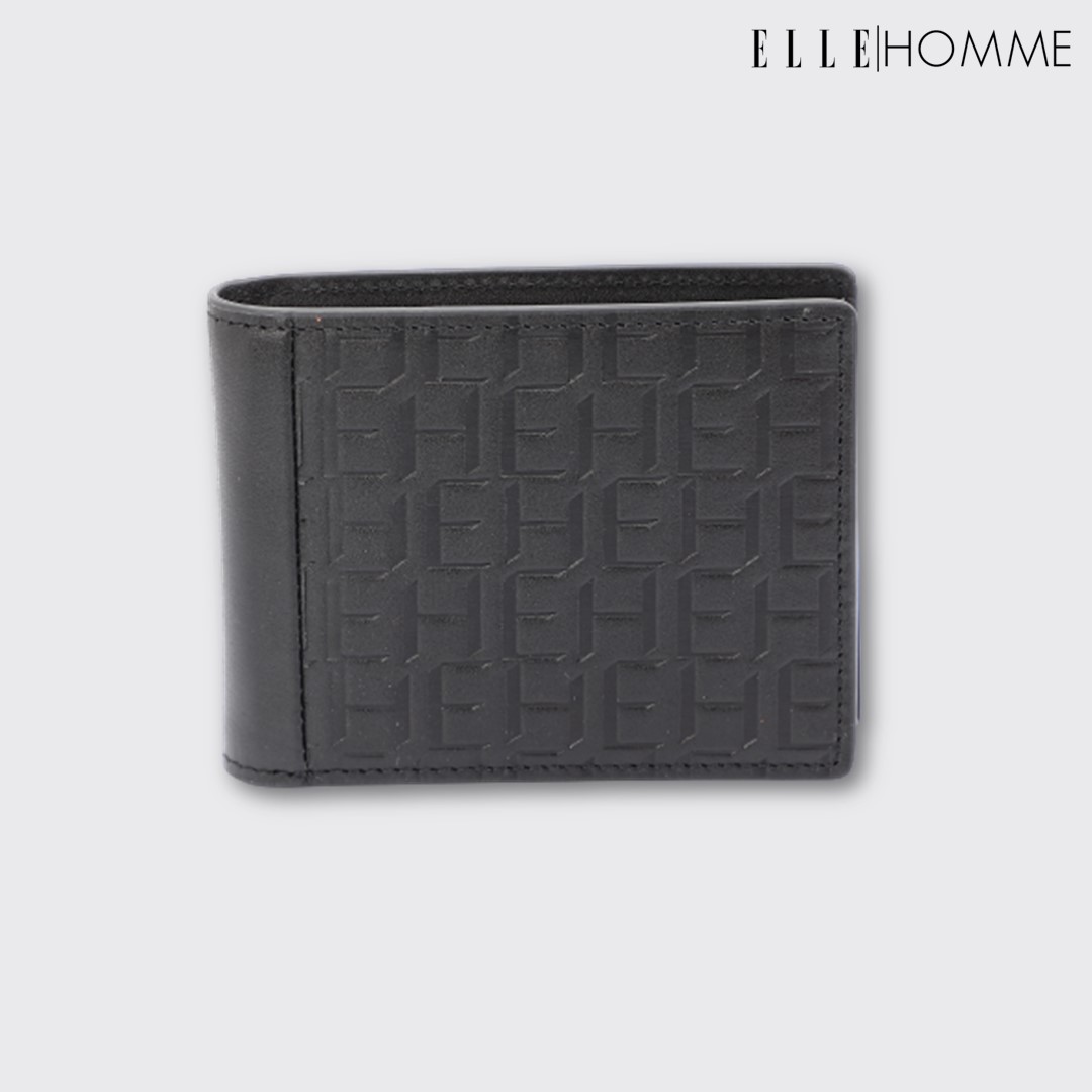 ELLE HOMME กระเป๋าสตางค์หนังวัวแท้ สไตล์ Business แบบพับสั้น สีดำ รุ่น W8W002 ราคา 1,850 บาท*ส่งฟรี