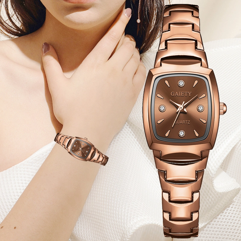ภาพหน้าปกสินค้าGoldenSupplier นาฬิกาข้อมือผู้หญิง นาฬิกาแฟชั่นผญ สายสแตนเลส