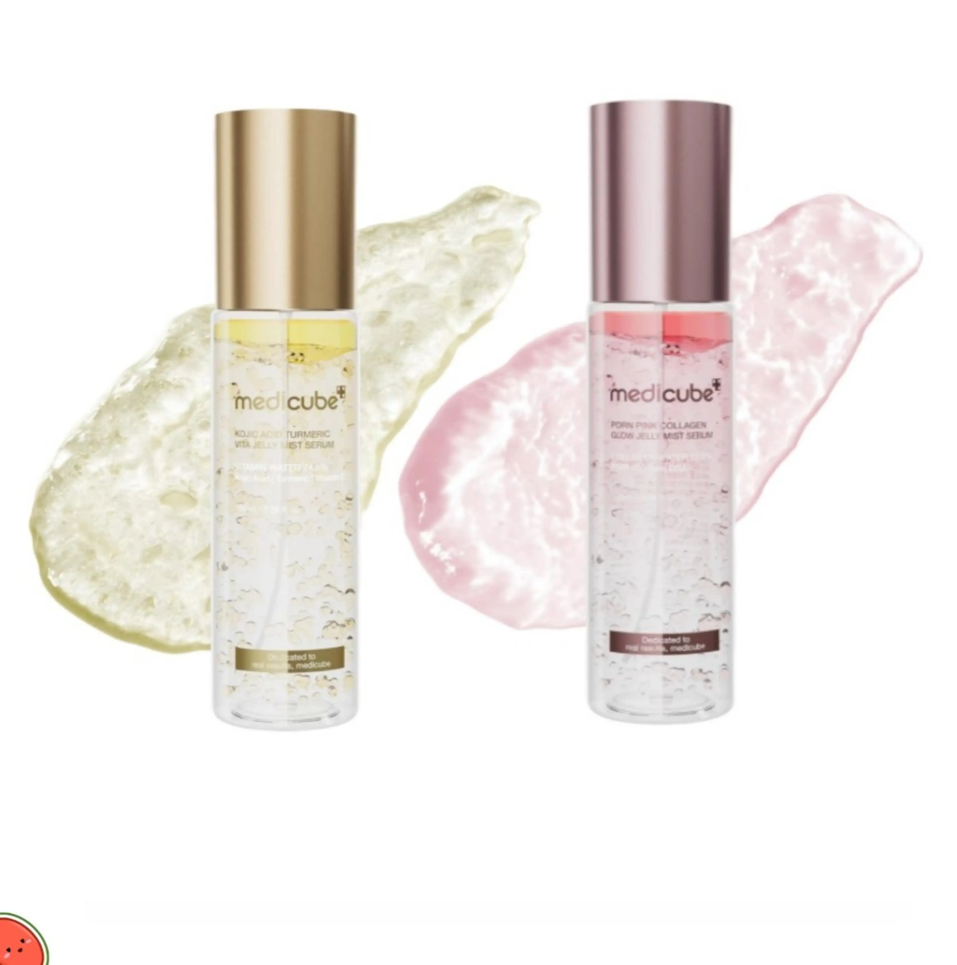 【Imported from South Korea】Medicube Jelly Mist Serum, a Special 2-Formula Skin Care Spray, Turmeric and Kojic Acid Formula. Combined with Vitamin C Helps Soothe and Nourish the Skin Every Day. the Pink Pdrn Collagen Formula Is Rich in Complete Nutrients.