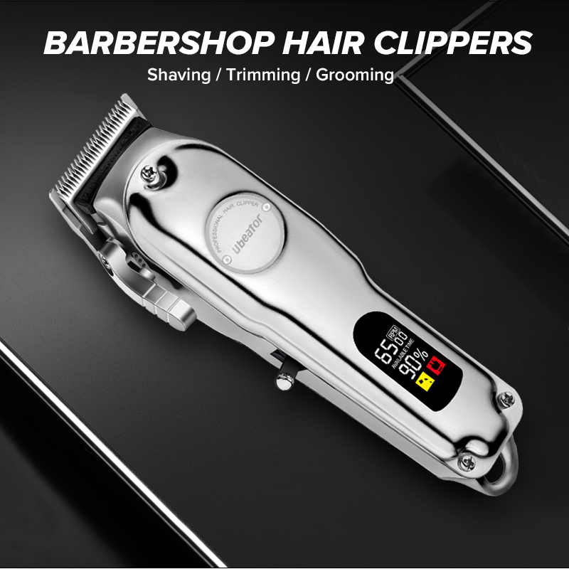 LCD Screen Hair clipper trimmer 100-240V cut electric rechargeable professional powerful cutter hair cutting hine_voghion.com